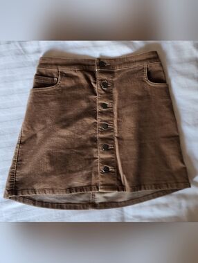 Express Brown Corduroy Mini Skirt Size 4